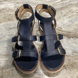 Navy Blue MK sandals. NWOT